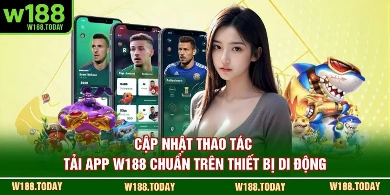 Cập nhật thao tác tải app W188 chuẩn trên thiết bị di động