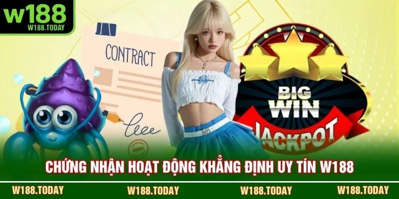 Chứng nhận hoạt động khẳng định uy tín W188