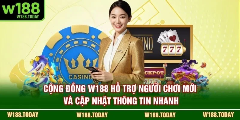 Cộng đồng W188 hỗ trợ người chơi mới và cập nhật thông tin nhanh