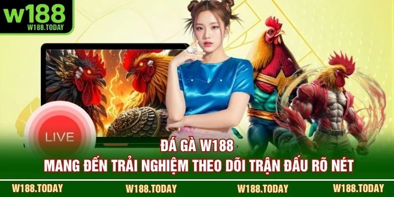 Đá gà W188 mang đến trải nghiệm theo dõi trận đấu rõ nét